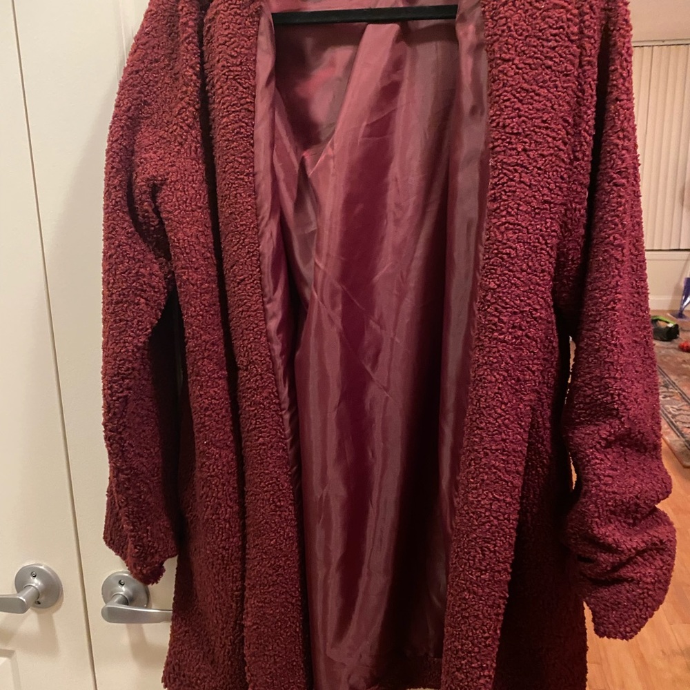 Trendy Rich Red Trench Coat